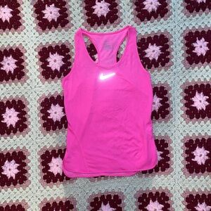 Nike Pink Fitted Racerback Tank Top